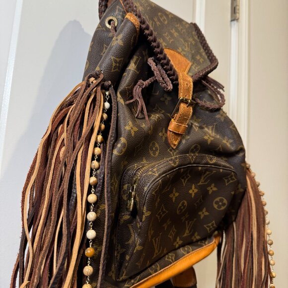 Vintage Boho Louis Vuitton Fringe Backpack - Picture 14 of 16